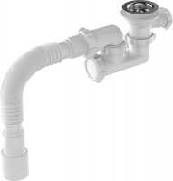 Сифон д/душ.поддона 1 1/2*40 регулируемый с гофрой 40*40/50 Aquant V245 1/40 