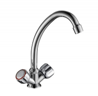 Смеситель д/кухни с 2-мя рукоятками с высоким изливом G343310 Прохлада GOTA ROCIO 1/10