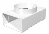 Соединитель Т-образный д/плоских воздуховодов 55*110 с фланцевым воздухораспредел. D100 В511ТФ10П 