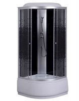 Душ.каб.900*900*2150 выс.акр.поддон,мозайка стекло NG-7508-08BLACK 