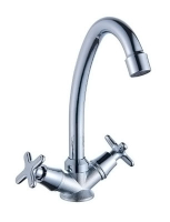 Смеситель д/кухни с 2-мя рукоятками с высоким изливом Кристи 407350 АНТЕЙ 1/10