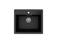 Мойка Модель GR 565-004 (черный оникс) матовая SOFT-TOUCH 565*495*175 с сифоном GOTA ROCIO
