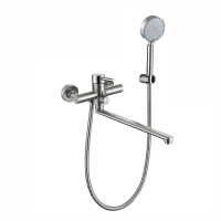 Смеситель д/ванны шар. с изливом L-30см, с перекл. душа Руда нерж.сталь 227010 АНТЕЙ 1/12