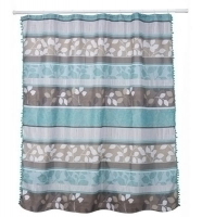 Шторка д/ванной 180*180см с тесьмой аквамарин А-12