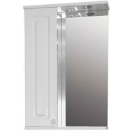 Шкаф зеркальный Наталия 550 прав белый Gota Rocio