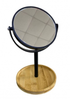 Зеркало косметическое настольное круглое черное матовое 981908 1/12 Зеркало косметическое настольное круглое черное матовое 981908 1/12