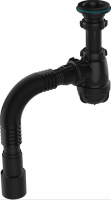 Сифон 1 1/4*40 с чёрной мет.реш. с г.т. 40х40/50 ОНИКС (черный) Aquant S1083 1/35 Сифон 1 1/4*40 с чёрной мет.реш. с г.т. 40х40/50 ОНИКС (черный) Aquant S1083 1/35