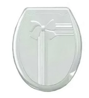 Сиденье д/унитаза жёсткое Бантик белое 1/10