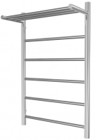 Полотенцесушитель Лесенка Прямой (Мадрид) 500*600 5п GR с полкой (телескоп.б/кольца,загл.с воздух.)