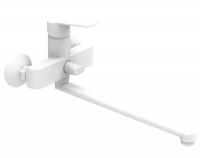 Смеситель д/ванны шар. с изливом L-30см. перекл.душа  222310 d35 Каскад белый GOTA ROCIO 1/10