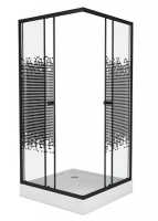Душ.уг.800*800*1950 низ.акр.поддон,ст.мозаика NG-008-14Q BLACK Душ.уг.800*800*1950 низ.акр.поддон,ст.мозаика NG-008-14Q BLACK