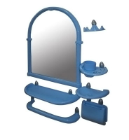 Набор д/ванной с зеркалом 6 пр. "ОЛИМПИЯ" голубой 5 шт. упак.