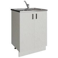 Тумба под мойку 600 белый мрамор