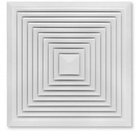 Решетка вентиляционная приточно-вытяжная 160*160 160/100ВФ с фланцем D100 белая 1/60