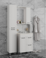 Подстолье Авалон глянец белый 750 (1 дверь 2 ящика) под умывальник Quadro 750 GOLDEN FOX