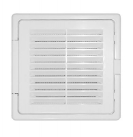 Люк решетка ревизионный 200*200 накладная с сеткой 2020ЛР АБС бел.