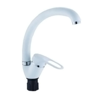 Смеситель д/кухни шар. с высоким изливом, креп.гайка Гранит 5970257 d40 белый АНТЕЙ 1/10