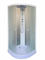 Душ.кабина 90*90*210 низкий поддон, мат.стекло, профиль белый EF931 PARLY (4 части) Душ.кабина 90*90*210 низкий поддон, мат.стекло, профиль белый EF931 PARLY (4 части)