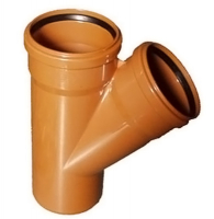 Тройник 160/110 угол 45 рыжий НК3614 Россия уп.10шт