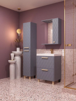 Подстолье Коралл 700 (2 ящика) голубой текстурный матовый под умывальник Комфорт 700 GOLDEN FOX