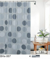 Шторка д/ванной 180*180см с кольцами Peva BHX-067 ZALEL