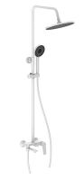 Душевая система 3-х функц. со смесителем и коротким изливом (компл.с шлангом и душ. лейкой) цвет матово-белый 635167 GOTA ROCIO Душевая система 3-х функц. со смесителем и коротким изливом (компл.с шлангом и душ. лейкой) цвет матово-белый 635167 GOTA ROCIO