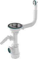 Сифон 3 1/2*40 с переливом гибким, круглый с носиком Aquant B0141 1/29 Сифон 3 1/2*40 с переливом гибким, круглый с носиком Aquant B0141 1/29