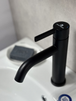 Смеситель д/умывальника шар. G016084 Графика черный, нержав.сталь GOTA ROCIO® 1/10