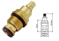 Кран букса M18 рез. 20 шлиц (д/российских смесителей) G9518 GOTA ROCIO® 1/500 (51-8) (компл 2шт) цена за 1шт. европодвес