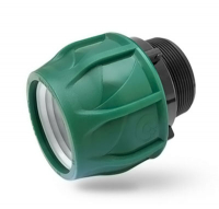 Муфта переход. ПЭ с нар. труб. резьбой 25х1'' (обж.) POELSAN GREEN