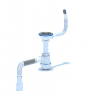 Сифон Грот 3 1/2*40 с переливом гибким, круглый Ани Пласт А0142SА15 1/5 (530857) 