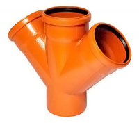 Крестовина одноплоскостная 110/110/110 угол 45 Рыжий (наруж.канал.)  Россия 1/10 