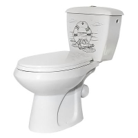 Унитаз-компакт Элисса белый Декор морская Комбо (ун.Элисса+б.Элисса) (г.Ст.Оскол)