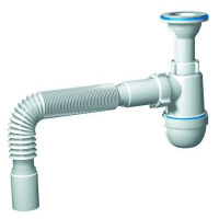 Сифон 1 1/2*40 с гофрой 40*40 Ани Пласт C0505 1/35