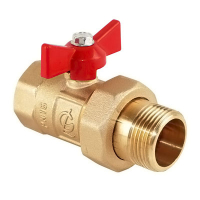 Кран шар американка баб. 3/4 со сгоном "Практик" Галлоп 1/30