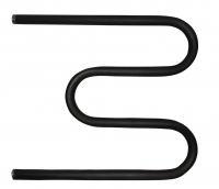 Полотенцесушитель М 500*500 1" GR черный матовый (креп. в компл.)