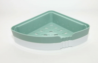 Полка многофункциональная угловая зел/бел. 1/20