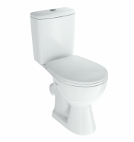 Унитаз-компакт Уют белый (г.Киров) кос. вып., ниж. подв., 2 реж. арматура, антивсплеск, сиденье полипропилен