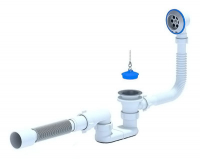 Обвязка на ванну 1 1/2*40 с гофрой 40*50 Ани Пласт Е055 плоский с переливом 1/30