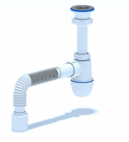 Сифон 1 1/2*40 с гофрой 40*50 Ани Пласт C0110 1/35