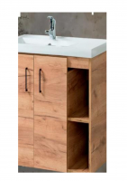 Подстолье Брит 750 (2 двери) дуб сонома умывальник Quadro 750 GOLDEN FOX (к арт. 23153 Шкаф зеркальный Брит 750 дуб сонома) 