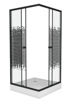 Душ.уг.1000*1000*1950 низ.акр.поддон,ст.мозаика NG-010-14Q BLACK Душ.уг.1000*1000*1950 низ.акр.поддон,ст.мозаика NG-010-14Q BLACK