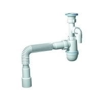 Сифон 1 1/4*40 с гофрой 40*40/50 с носиком Ани Пласт C1315 1/30