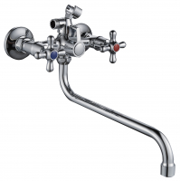 Смеситель д/ванны с 2-мя рукоятками с изливом S-30см. (без шланга и лейки) перекл.душа G095710 Ривьера GOTA ROCIO® 1/10