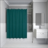 Шторка д/ванной с кольцами 200*180см, темно-зеленый, P04PE18i11 Iddis