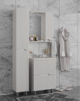 Шкаф зеркальный Вертикаль бел. 700 лев C GOTA ROCIO