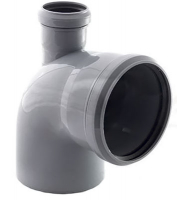 Отвод 110/50 угол 87 фронтальный вых.вверх. для внутр.канал. РТП  1/30