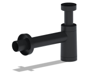 Сифон 1 1/4*32 бутылочный черный пластик. с переход. трубкой 40*40 без выпуска Ани Пласт BRB1004BL 1/9