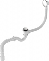 Обвязка на ванну 1 1/2*40 клик-клак переливом, с гофрой 40*40/50 автомат широк.грибок Aquant V522-18 