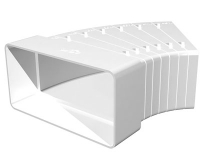 Колено плоское разноугловое д/прямоугольных воздуховодов 55*110 В511КРП Виенто 1/45